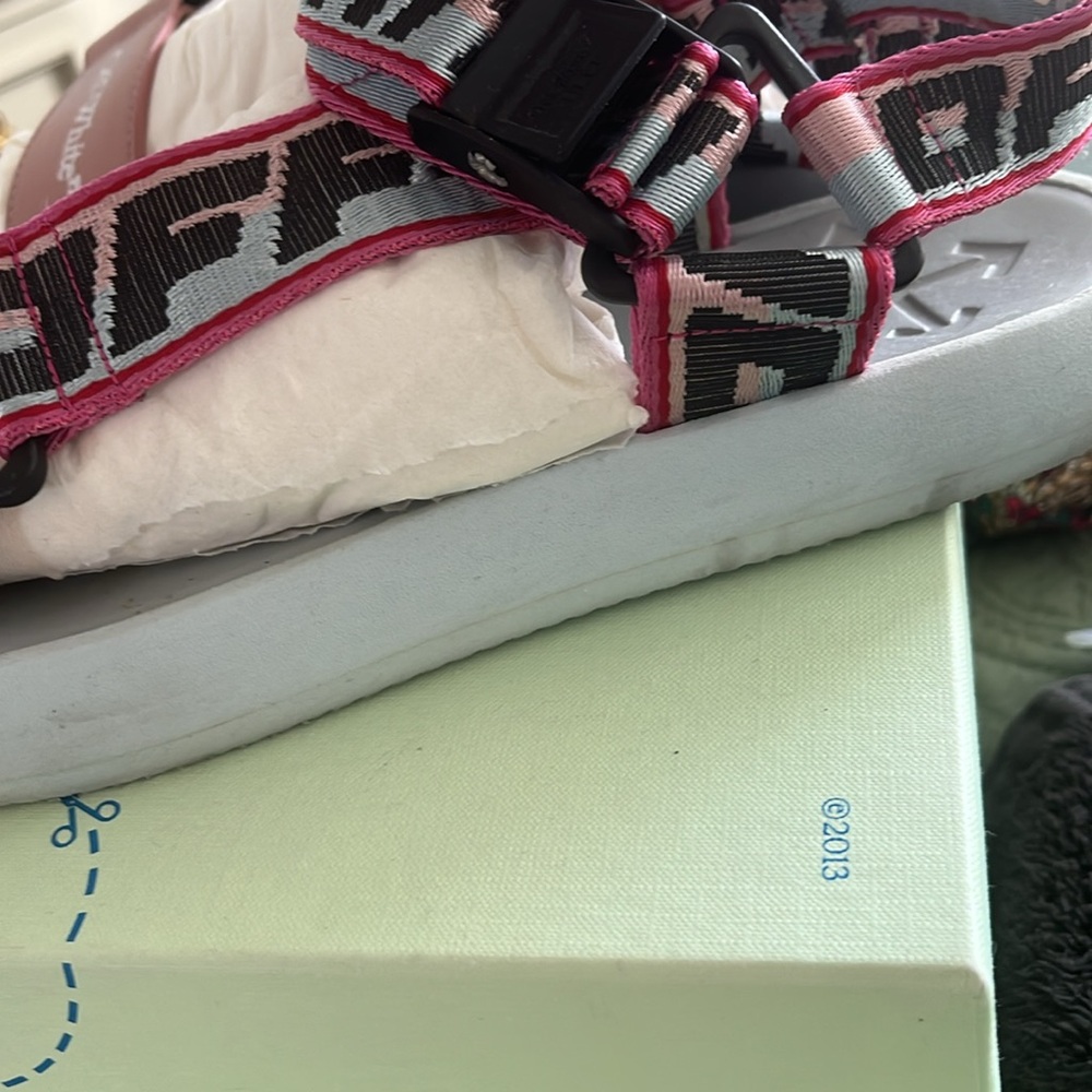 Off-White Trek Sandal Pink and Black Sandals - Size 9 - Picture 6 of 9